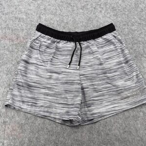 Barstool Sports Mens Grey Space Dye Athletic Shorts Black Large